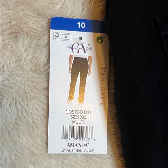 Gloria Vanderbilt Women's Black Straight Leg Jeans sz 10 x 29” - Picture 10 of 12